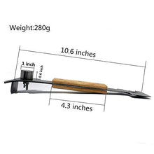 Load image into Gallery viewer, Multifunction Bee Hive Tools Scraper with Wooden Handle and 7 Functions Stainless Steel Beekeeping Hive Scraper Tool Professional Beekeeping Equipment