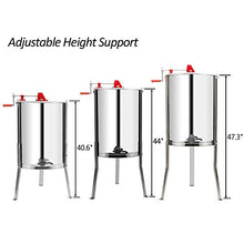 Load image into Gallery viewer, VINGLI Upgraded 4 Frame Honey Extractor Separator,304 Food Grade Stainless Steel Honeycomb Spinner Drum Manual Crank With Adjustable Height Stands,Beekeeping Pro Extraction Apiary Centrifuge Equipment