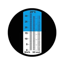 Load image into Gallery viewer, aichose Brix Refractometer with ATC, Dual Scale - Specific Gravity & Brix, Hydrometer in Wine Making and Beer Brewing, Homebrew Kit