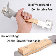 Load image into Gallery viewer, Multifunction Bee Hive Tools Scraper with Wooden Handle and 7 Functions Stainless Steel Beekeeping Hive Scraper Tool Professional Beekeeping Equipment
