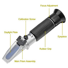 Load image into Gallery viewer, aichose Brix Refractometer with ATC, Dual Scale - Specific Gravity &amp; Brix, Hydrometer in Wine Making and Beer Brewing, Homebrew Kit

