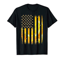Load image into Gallery viewer, American Flag Honey Bee Honeycomb Beekeeper Beekeeping T-Shirt

