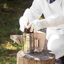 Load image into Gallery viewer, VIVO Stainless Steel Bee Hive Smoker with Heat Shield, Beekeeping Equipment BEE-V001