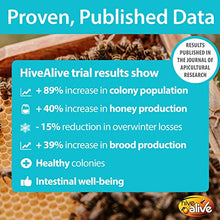 Load image into Gallery viewer, HIVE ALIVE Bee Food Supplement - Natural Honey Bee Liquid Feed Enhancer - Organic Beekeeping Autumn Spring Feeding - Lower Winter Mortality, Improve Colony Health, Honey Production (100 ml, 10 Hives)
