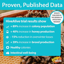 Load image into Gallery viewer, HIVE ALIVE Bee Food Supplement - Natural Honey Bee Liquid Feed Enhancer - Organic Beekeeping Autumn Spring Feeding - Lower Winter Mortality, Improve Colony Health, Honey Production (100 ml, 10 Hives)