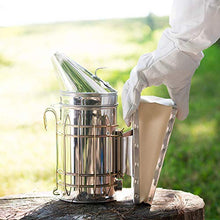 Load image into Gallery viewer, VIVO Stainless Steel Bee Hive Smoker with Heat Shield, Beekeeping Equipment BEE-V001
