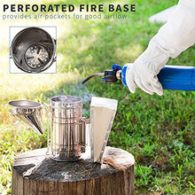 Load image into Gallery viewer, VIVO Stainless Steel Bee Hive Smoker with Heat Shield, Beekeeping Equipment BEE-V001