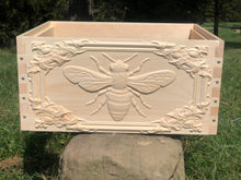 Load image into Gallery viewer, Bee Hive Deep 9 5/8 BeeHive Body ONLY with 3D Relief #CNC Carving (Assembled) Langstroth