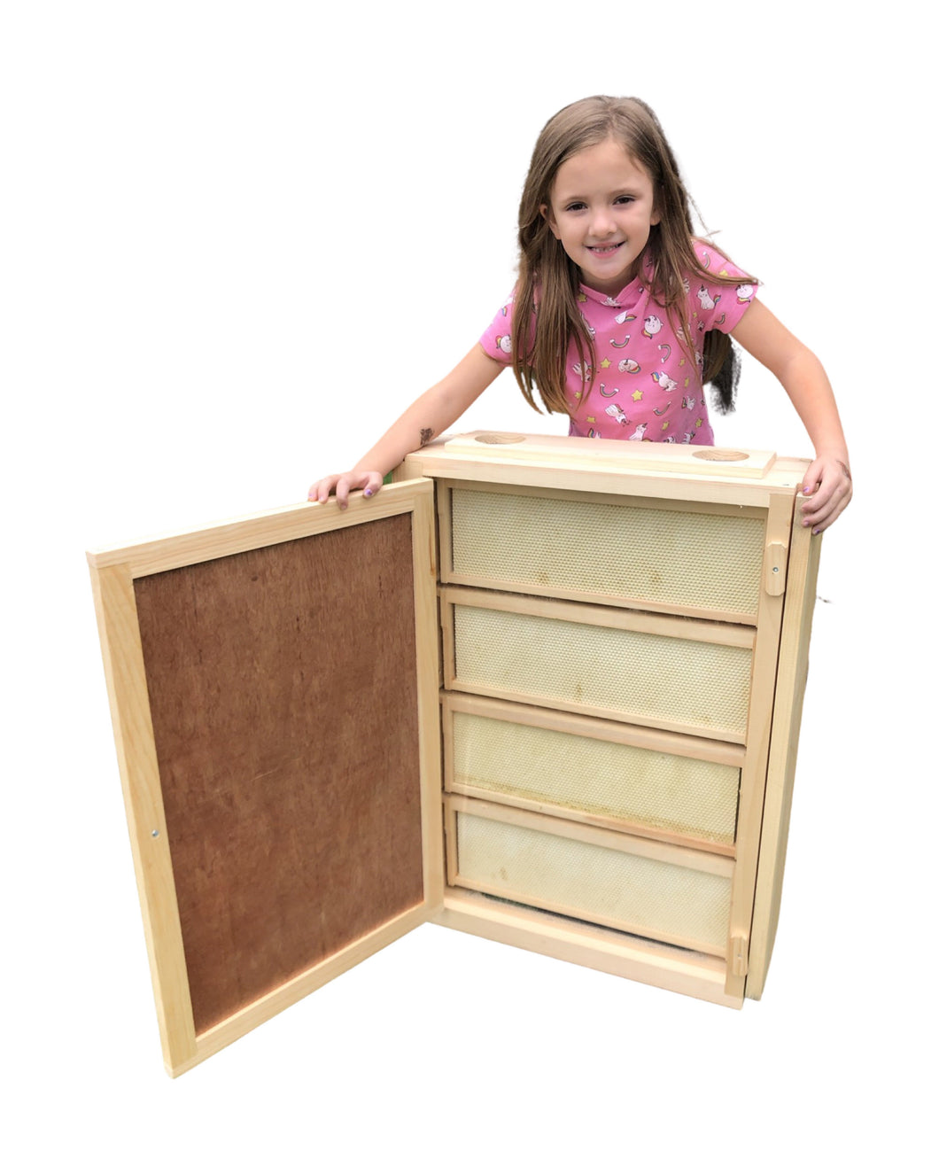 Observation Bee Hive Holds 12 Medium Frames with Double-side Plexi glass doors Fully Assembled FRAMES NOT INCLUDED