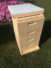 Load image into Gallery viewer, 4 medium ( 6 5/8 ) Bee Hive w/Frames &amp; Foundations UnAssembled Langstroth
