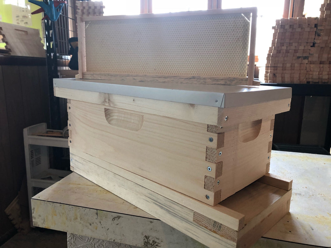 5 Frame Nuc Medium 6 5/8 Complete Bee Hive w/Frames & Foundations (UnAssembled) Langstroth
