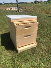 Load image into Gallery viewer, 1 Deep 1 Medium Bee Hive w/Frames &amp; Foundations ASSEMBLED Langstroth

