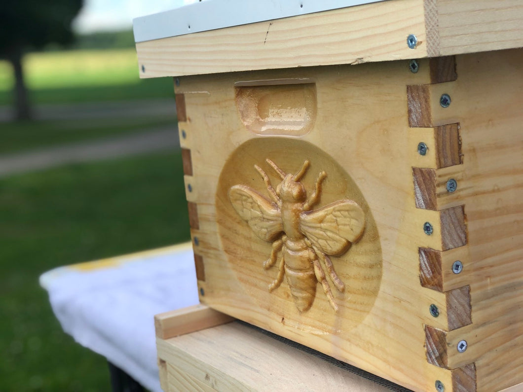 Bee Hive 3D Relief #CNC Carving Honey Bee on a BeeHive Un-Assembled 10/Frame Beekeeping Equipment  Langstroth