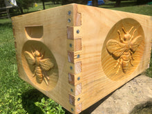 Load image into Gallery viewer, Bee Hive Deep 9 5/8 BeeHive Body ONLY with 3D Relief #CNC Carving (UN-Assembled) Langstroth