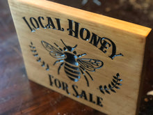 Load image into Gallery viewer, Plaque "HONEY FOR SALE" Stained and Painted