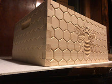 Load image into Gallery viewer, Bee Hive Deep 9 5/8 BeeHive Body ONLY Honey Comb #CNC Engraving on All 4 Sides (UN-Assembled) Langstroth