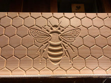 Load image into Gallery viewer, Bee Hive Deep 9 5/8 BeeHive Body ONLY Honey Comb #CNC Engraving on All 4 Sides (UN-Assembled) Langstroth
