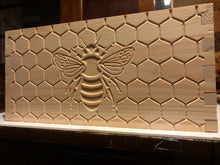 Load image into Gallery viewer, Bee Hive Deep 9 5/8 BeeHive Body ONLY Honey Comb #CNC Engraving on All 4 Sides (UN-Assembled) Langstroth
