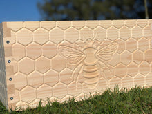 Load image into Gallery viewer, Bee Hive Deep 9 5/8 BeeHive Body ONLY Honey Comb #CNC Engraving on All 4 Sides (UN-Assembled) Langstroth