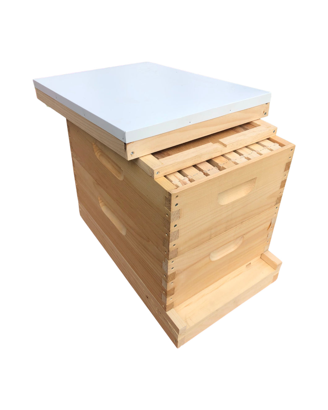 2 Medium 6 5/8 Complete Bee Hive kit w/Frames & Foundations Un-Assembled Langstroth