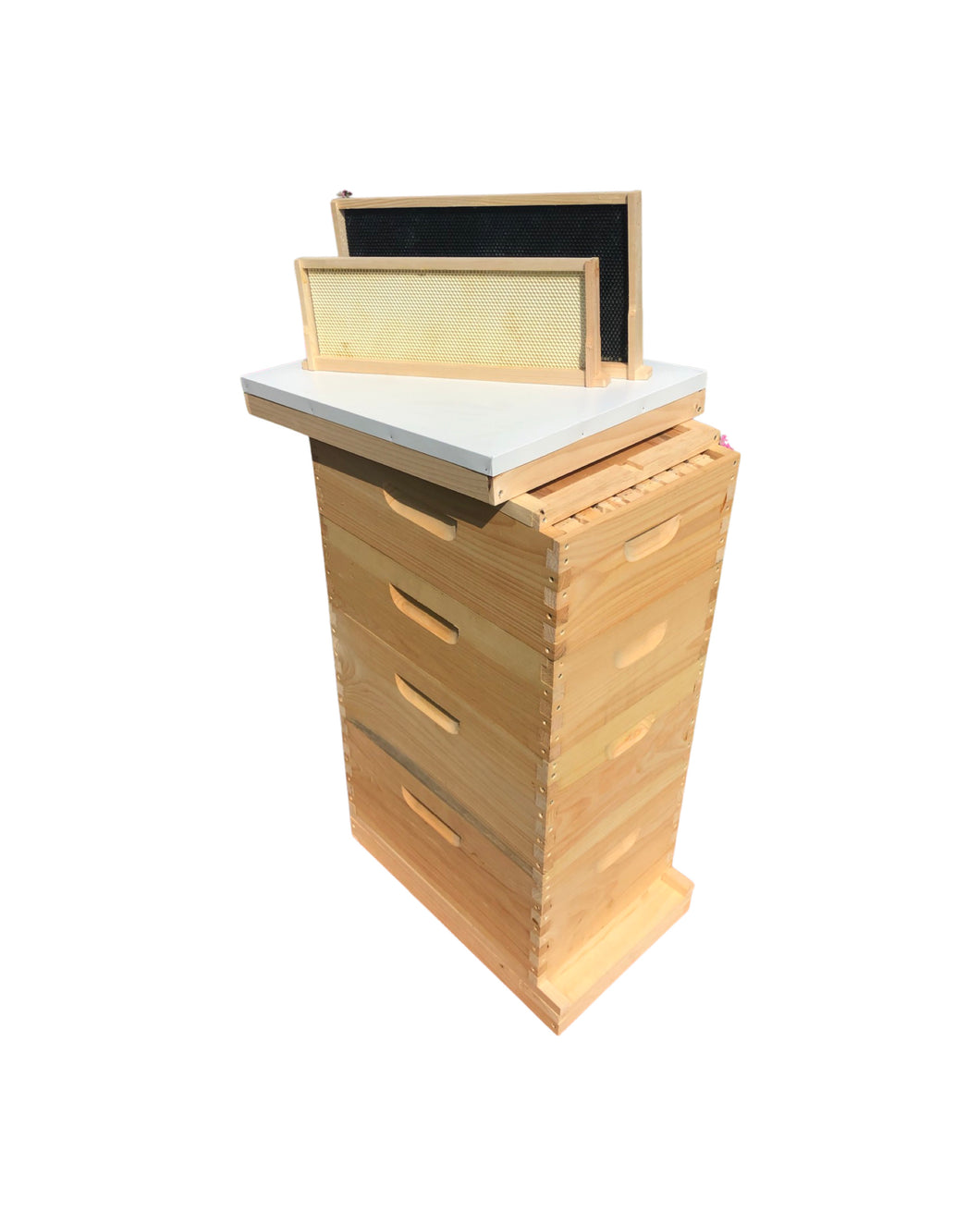 Bee Hive 2 Deep 2 Medium Complete BeeHive kit w/Frames & Foundations (Un-Assembled) Langstroth