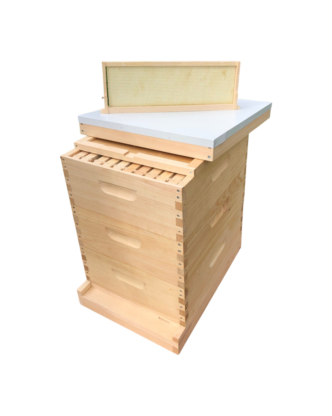 3 Medium (6 5/8) Complete Bee Hive kit (Un-Assembled) Langstroth