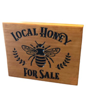 Load image into Gallery viewer, Plaque &quot;HONEY FOR SALE&quot; Stained and Painted
