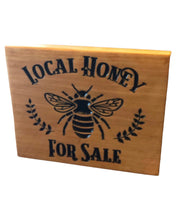 Load image into Gallery viewer, Plaque "HONEY FOR SALE" Stained and Painted