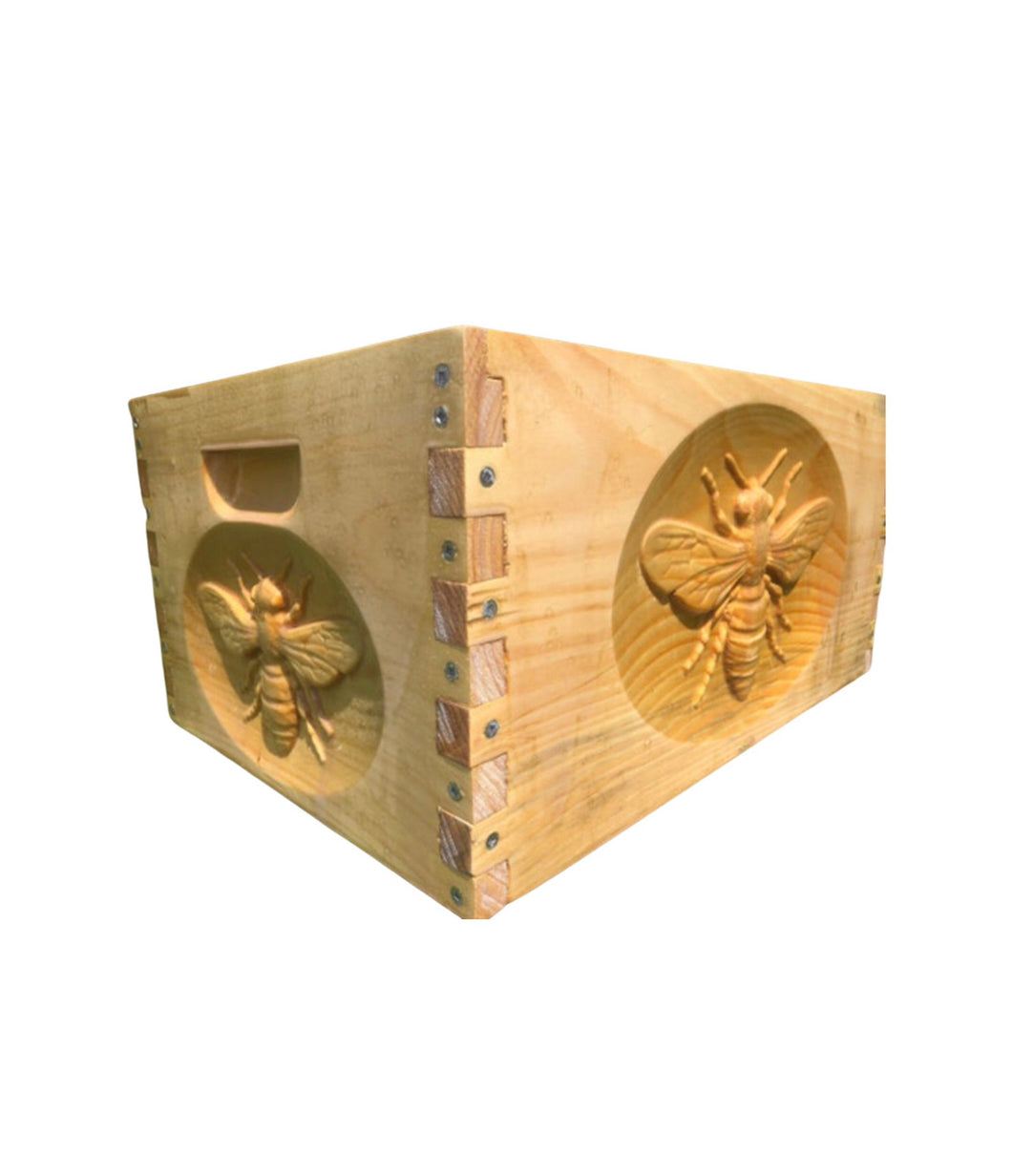Bee Hive Deep 9 5/8 BeeHive Body ONLY with 3D Relief #CNC Carving (UN-Assembled) Langstroth