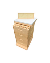 Load image into Gallery viewer, 4 medium ( 6 5/8 ) Bee Hive w/Frames & Foundations UnAssembled Langstroth
