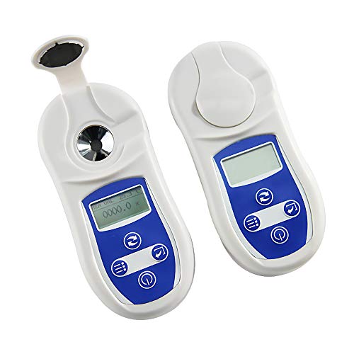 AMTAST Digital Brix Refractometer Sugar Juice Honey Beer Brix Refractometer Cutting Fluid Sugar Testing Meter Range 0-53%