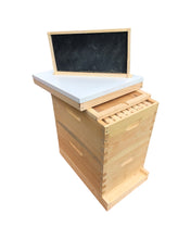 Load image into Gallery viewer, 2 Deep Complete Bee Hive kit w/Frames &amp; Foundations Un-Assembled Langstroth
